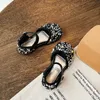 Сандалии 2024 Лето Новое для девочек Корейские издания детская обувь для ботинки моды танцевальная принцесса H240510