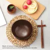 Bowls 4 Pcs Creative And Simple Wooden Bottomless Bowl Practical Soup For Restaurants Els