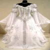 Mittelalterliche Hochzeitskleid Hexe Keltische Tudor Renaissance Kostüm Victorian Gothic Lotr Larp Handfasting Wicca Narnia heidnisches Hochzeitskleid 268u