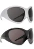 Damen Designer Haut XXL Katze Sonnenbrille BB0252s Frauen Cateye Form Gläser Objektivmaterial Nylon 100 Uvauvb Schutz mit Origi6501975
