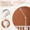 Baby Wooden Cloud Bed Bell Bracket Cartoon Crib Bed Bell Mobile Hanging Rattle Toy Hanger Baby Crib Decoration Holder Arm Bracke 240430