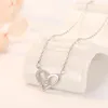 Pendants Collier en forme de cœur en argent pur