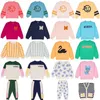 Ensembles de vêtements Toddler Boys Vêtements Wynken 2024 Spring Kids Sweater and Pantal Suit Baby Girls Tenfit Sweat-shirt décontracté Tops Outwear