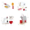 Hölzerne Küche tun Play Toy Simulation Holzkaffeemaschine Toaster Maschinenfuttermixer Baby Frühes Lernen Pädagogische Spielzeuge 240507