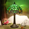 Настольные лампы 30 см. Зеленая лампа Dragonfly Tiffany Цветная стеклянная барная комната