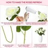 50 PCS Artificial Rose Flower Silk Roses Bouquet Real Look Fake for Home Wedding Centerpieces Party Decorations 240510