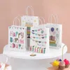 3pcs enveloppe cadeau 6pcs Créatif Cartoon anniversaire kraft papier sacs de fourreaux de papier aléatoire mixtes anniversaire