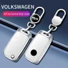 Autoschlüssel Zinklegierung+Leder Autoschlüssel Hülle FOB für VW Volkswagen Polo Golf Passat Käfer Caddy Tiguan Skoda Octavia Kodiaq Sitz Leon Altea T240509