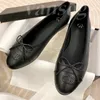 Ballet Flat Dance Dress Shoe Women Designer Casual Shoe Fabric Sexig Ballerina Outdoor High Quality Shoes Quilted Leather Calfskin Loafer Luxury Shoes