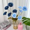 Decorative Flowers Simulation 5 Dew Lotus Artificial Indoor Home Furnishings Wedding Pography Props Background Decoration