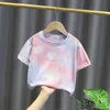 T-shirts Família roupas combinando camisetas de manga curta para meninos mães e crianças que combinam roupas para a família aparecerem