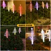 Solar Optical Fiber Christmas Tree Colorful Christmas Tree Ground Lamp Outdoor Courtyard Ambience Light Garden Decoration Landscape Lamp