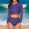 Women's Swimwear Ethnic Mandala Bikini Swimsuit Vintage Print High Waist Sexy Kawaii Set Women Push Up Design Bathing Suit