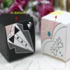 100 Pieces Lot50 Pairs Bride and Groom Suit Favor box in Square shape for Wedding candy box and Party Favors 2 Options 250I