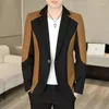 Herenpakken De belangrijkste promotie van suite suit met één rijs revers mode casual kleur matching trend slanke jas kleding