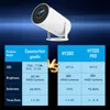 Projectors HY300PRO 4K Projector Android 11 WIFI6 BT5.0 Short Focus Beam Projector for Home Theater Projector Cinema Outdoor Player J240509