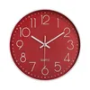 Horloge murale de montre stérile de 12 pouces alimentée par une batterie silencieuse avec cadre ABS Couvercle en verre haute définition utilisé pour la décoration du salon 240507