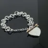 Designer Jewelry Tiffanyjewelry t Home Seiko High Quality One Arrow Heart Piercing Bracelet Heart Shaped Arrowhead Simple Womens Jewelry