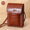 Bolsas de ombro Moda Mulheres Genuínas Mulheres Pequenas Bola Crossbody Telefone Pouch Moeda Mensageiro feminino Mensageiro