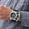 Montres sur les bracelets montres sport oulm pour hommes imperméables super grand cadran mâle quartz décoratif boussole de luxe relogio masculino