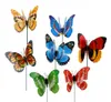 Decorazioni da giardino 12 cm colorati a due strati piuma grandi elevatori di farfalla per giardinaggio esterno falsi insetti RH27506337160