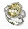 Unieke belofte ring sets zilveren kleur kubieke zirconia trouwring ringen voor vrouwen bruids engagement bloem sieraden
