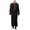 Etnische kleding Abaya Moslimmannen Islamjurken Mode Kaftan Pakistan Caftan Saoedi -Arabië Jubba Thobe Marokkaanse Dubai Luxe
