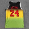 T-shirts voor heren Trillest zwart geel groen bedrukt Los Angeles R.I.P.Bryant Front 8 Back 24 With Love Heart Number 2 Basketball Jersey J240509