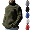 Men's Sweaters Turtleneck Sweater Solid Color Slim Knit Top Autumn And Winter Fashion European American Wear