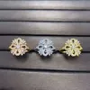 Tiffanyjewelry Heart Designer Diamond Rings for Women ANILLOS Snowflake Ring V Gold intarsia
