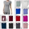 Camicie da donna a maniche da yoga magliette magliette ad alto elastico top traspirato top rapido asciugatura rapida senza cucitura a maniche corte sport palestra