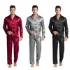 Tony Candice Mens Satin Pyjama Set Herr Silk Pyjamas Mens Sexig modern stil mjuk och bekväm satin pajamas mens sommar 240508