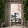 Flag de carpe fleuri japonais Rondeuse rideau de porte rideau de porte de cuisine Partition Entrée personnalisable Bleu personnalisable 240422