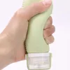 Lagerflaschen 100 ml Nachfüllflasche mit Massagereinigung Pinsel Flüssigseife Spender nachfüllbares Behälter Badezimmer Shampoo Dusche leer