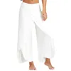 Women Wide Leg Pants Löst fitness Yoga Split byxor Mandala Open Comfort Gypsy Hippie Aladdin Harem 240428