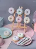 Fleurs décoratives simulation de gâteau de daste jouet de dessert mignon accessoires de prise de vue de la fenêtre décora ornements décoration murale suspendue