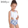 Hi Fish Tankini New Children's Massuit de maillot avec deux bords de mouche pour les filles