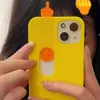 Mobiltelefonkisten Interessanter Schieber mit mittlerem Finger Telefon mit Anti -Tropf -Silikon -Schiebetasche für iPhone 15 Serie 3D -Druckphase H9D2 J240509
