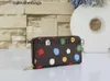 Luis Vintage Wallet Mt Lvvl Lvity Yayoi Lvse Designer Victorine X Kusama 23SS YK Womens Juliette Multolor Painted Dots Zippy Coin Purse Card Key Holder Pouch Access