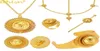 Ethlyn Sixpcs Set di gioielli set d'oro etiope eritrea eritrea habesha per la festa di matrimonio set di gioielli africani tradizionali S294 216359495