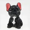 Decorações de interiores Figuras francesas de cães de decoração de bulldog de bulldog figuras de cães em carros bonecas de cachorro