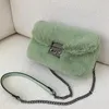 Sac d'automne Style FAUX FURS POURSE PLUSH MESSENGER Square Girl Girl 01-SB-FMGZQD