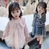 Vêtements de vêtements bébé filles elegatn set plaid veste maille tutu robe girl girl printemps automne mode cosits enfants birhtday vêtements