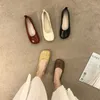 Casual Shoes IPPEUM Ballerina Flats Women Round Toe Summer In Mary Janes Leather Red Ballet Balerinas De Mujer