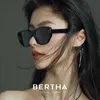 Sunglasses BERTHA Cat Eye Sunglasses Womens Advanced Sense 2023 New Black White Frame Sunglasses UV Protection Elegance Eyeglass J240508