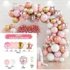 Decorazione per feste Pink Gold Garland Arch Kit Wedding Ballon Ballon 1st Decorations Kids Baby Shower Girl Latex Baloons