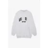 Women's Sweatshirts Autumn 24 New AB Classic Letter Embroidered Round Neck Pullover Cotton Loose Sweater for Women