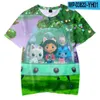 T-Shirts Cartoon T-Shirt Gabby Dollhouse 3D Erkekler ve Kızlar İçin Baskılı Sokak Kıyafetleri Sevimli Günlük Moda Çocuklar İçin Büyük Boy Tişört T-Shirt Topl2405