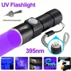 NEU 395nm UV Taschenlampe USB wiederaufladbare zoomable lila Leuchten Fackeln Inspektionslichtlampe