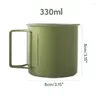 Gobelers 330 ml de camping extérieur tasse de camping en acier inoxydable tasse de café pliable poignée portable dropship